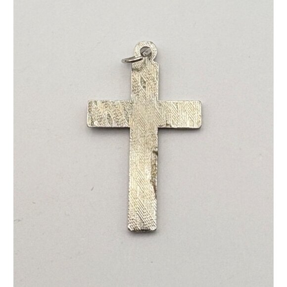 Vintage Silver Tone Cross Pendant With Intricate Engraving Religious Christian F - Picture 2 of 6